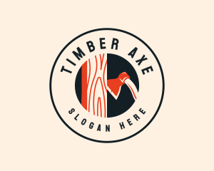 Lumberjack Axe Wood logo design