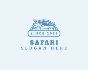 Saltwater Fish Salmon Logo