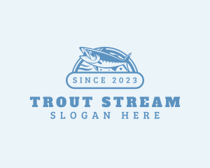 Trout - Saltwater Fish Salmon logo design