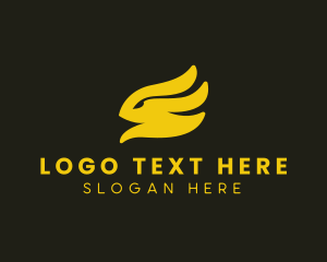 White And Yellow - Flight Animal Symbol logo design