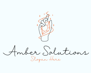Amber - Hand Crystal Jewelry logo design