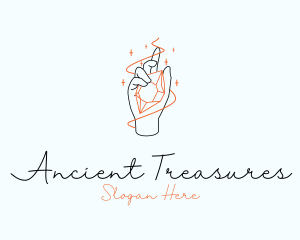 Hand Crystal Jewelry logo design