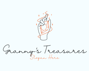 Hand Crystal Jewelry logo design