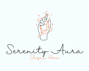 Aura - Hand Crystal Jewelry logo design