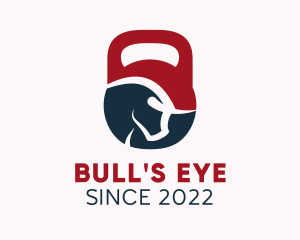 Crossfit Kettlebell Bull  logo design