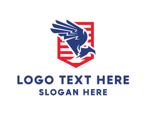 Shield - American Eagle Wings logo design