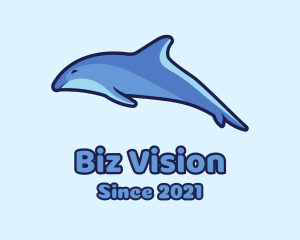 Blue Diving Dolphin logo design