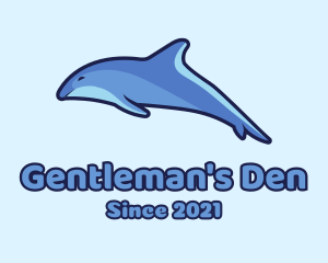 Blue Diving Dolphin logo design