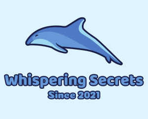 Blue Diving Dolphin logo design