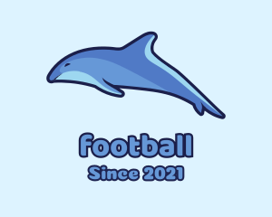 Fish - Blue Diving Dolphin logo design