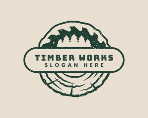 Timber - Woodwork Saw Timber logo design