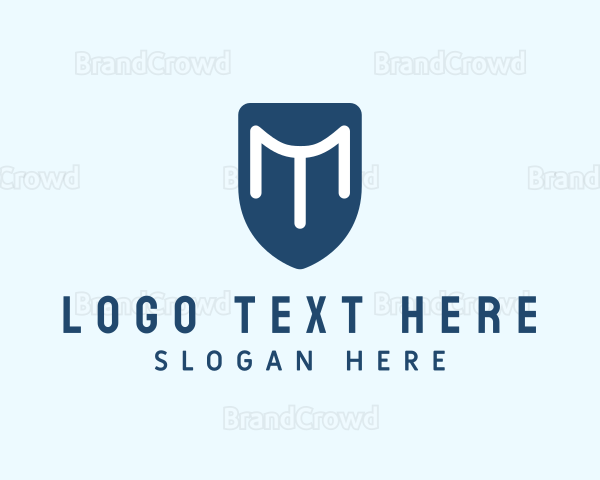 Blue Shield Letter M Logo