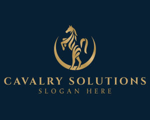 Cavalry - Mustang Horse Cavalry logo design