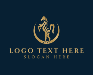 Trojan - Mustang Horse Cavalry logo design