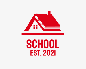 Red Home School  logo design