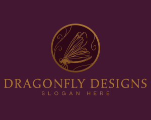 Dragonfly - Luxury Dragonfly Insect logo design