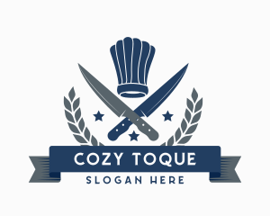 Chef Toque Knife Restaurant logo design