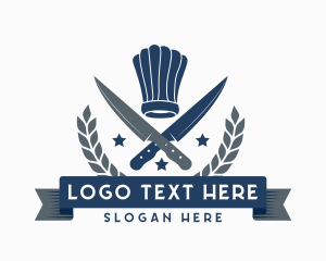 Eatery - Chef Toque Knife Restaurant logo design