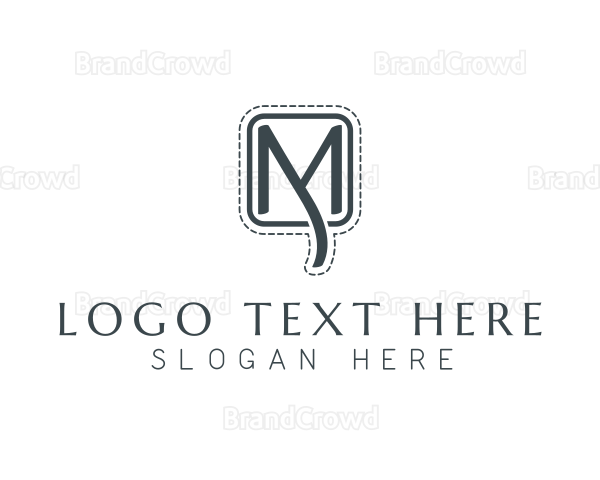 Tailoring Stitch  Letter M Logo