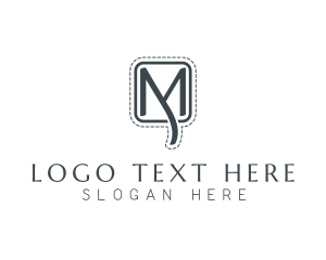 Seamstress - Tailoring Stitch  Letter M logo design