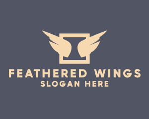 Modern Feather Wings logo design