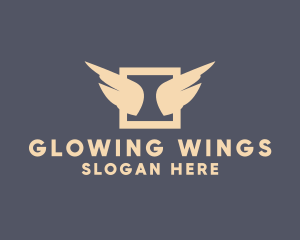 Modern Feather Wings logo design