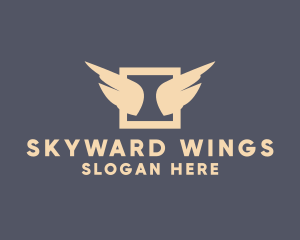 Modern Feather Wings logo design