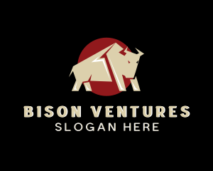 Bison - Wild Bull Bison logo design