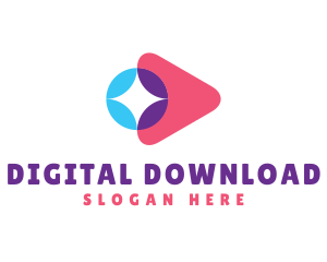 Download - Media Player App logo design