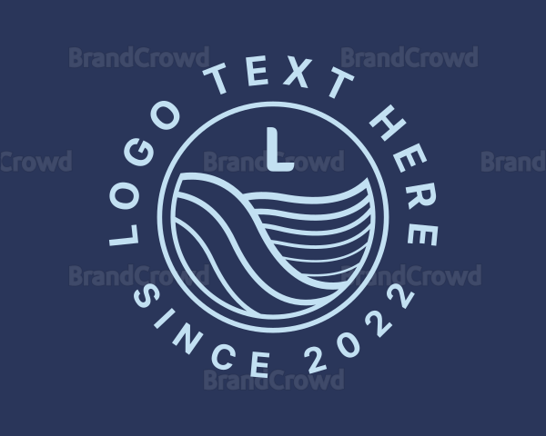Ocean Tide Wave Logo
