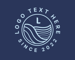 Surfing - Ocean Tide Wave logo design
