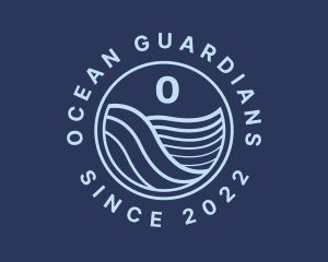 Ocean Tide Wave logo design