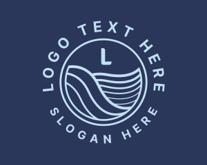Ocean Tide Wave Logo