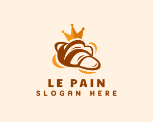 Boulangerie - Crown Croissant Bread logo design