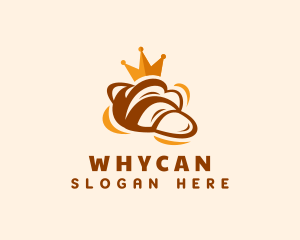 Dough - Crown Croissant Bread logo design