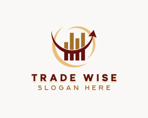 Trader - Graph Analytics Investment logo design