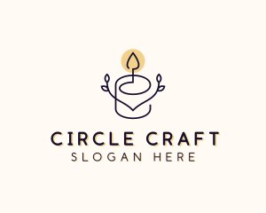 Wax Candle Wellness logo design