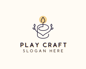 Wax Candle Wellness logo design