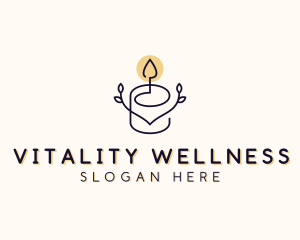 Wax Candle Wellness logo design