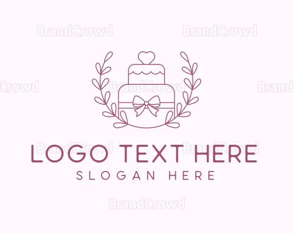 Wedding Cake Wreath Logo