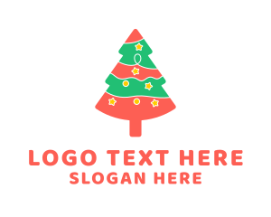 Christmas Pine Tree  Logo