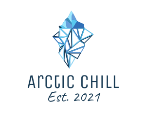 Iceberg - Blue Geometric Iceberg logo design