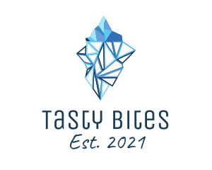 Cool - Blue Geometric Iceberg logo design