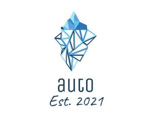 Cold - Blue Geometric Iceberg logo design