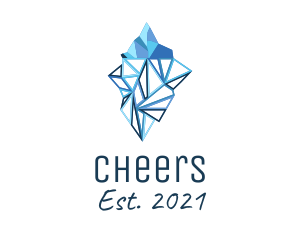 Snow - Blue Geometric Iceberg logo design