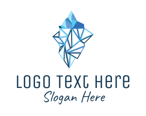 Blue Geometric Iceberg   Logo
