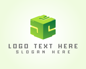Coding - Geometry Cube Technology logo design
