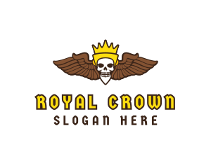 King - Skull King Wing logo design