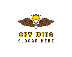 Wing - Skull King Wing logo design