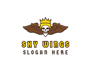 Skull King Wing logo design